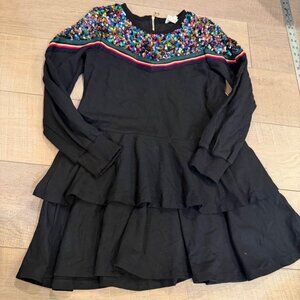 HANNAH BANANA GIRLS BLACK SEQUIN DRESS SIZE 12